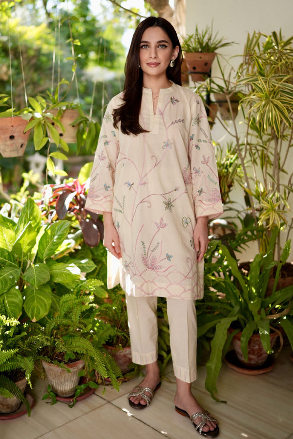 Sahar Stitched Co Ords Pret Essentials Collection'2025-SSEC-V2-RK-02 - Skin