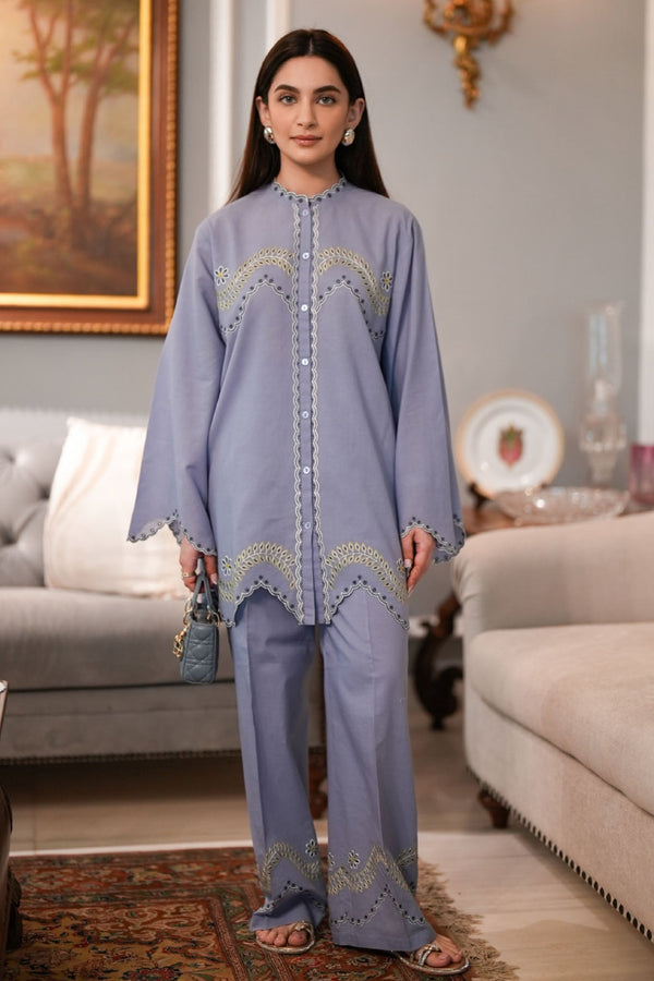 Sahar Stitched 2 Piece Pret Essentials Collection'2025-SSEC-V2-RR-05 - Light Purple