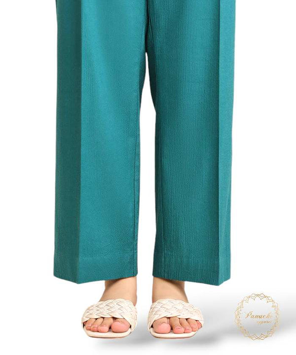Panache Apparel Stitched Trouser Collection-Teal Basic Trouser