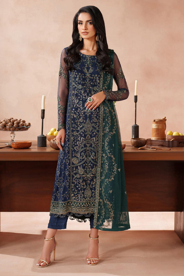 Mahrosh By Zarif Unstitched 3 Piece Formals Collection'2025-Muf-03-Bateel - Blue