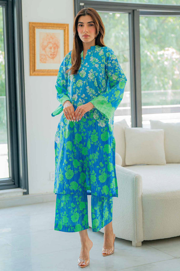 Selene By Sahar Unstitched 2 Piece Printed Lawn Vol-02 Collection'2025- TL-V2-S25-06 - Blue