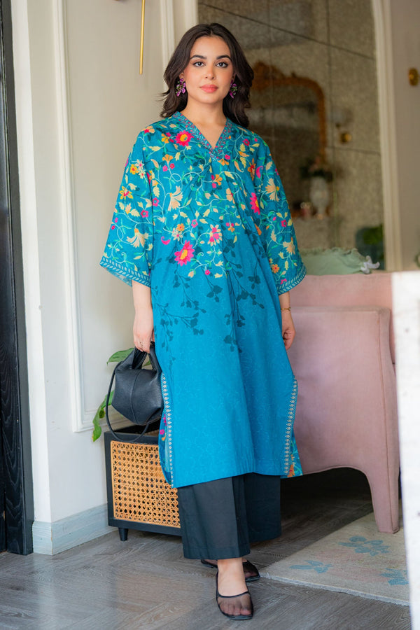Selene By Sahar Unstitched 1 Piece Printed Lawn Vol-02 Collection'2025-SL-25-V1-01 - Blue