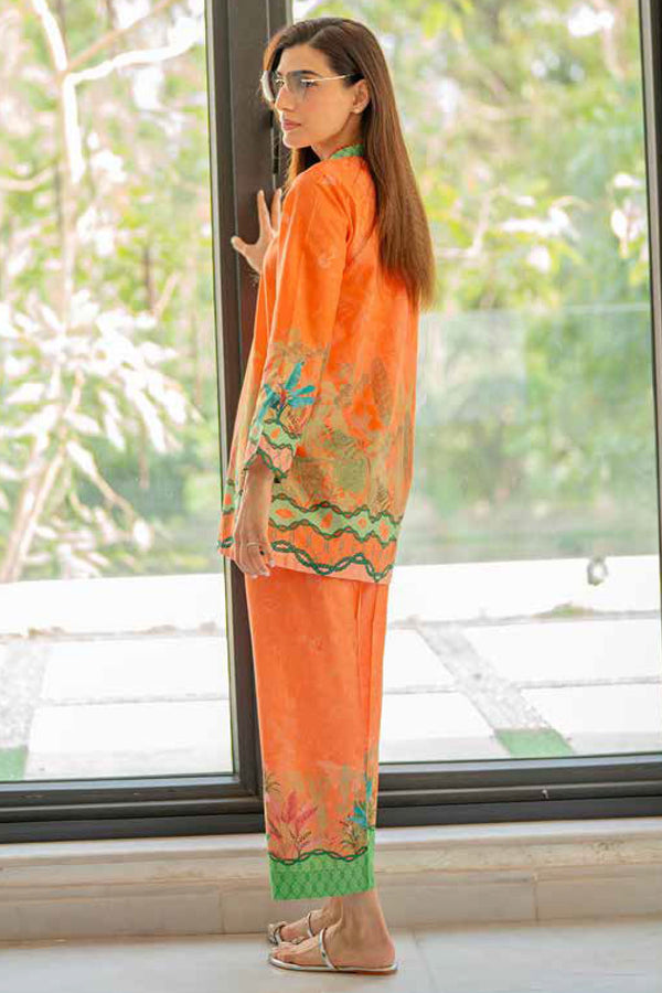 Selene By Sahar Unstitched 2 Piece Printed Lawn Vol-02 Collection'2025-TL-V2-S25-05 - Orange