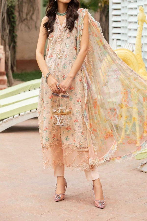 M Prints By Maria B Unstitched 3 Piece Luxury Emb Lawn Eid 2 Edit Collection'2024-MPT-2203-B