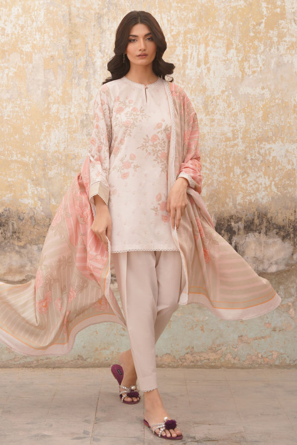 Selene By Sahar Unstitched 3 Piece Printed Lawn Vol-02 Collection'2025-CL-V2-S25-10 - Light Peach