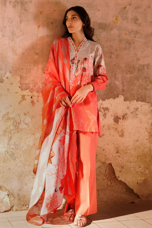 Selene By Sahar Unstitched 3 Piece Printed Lawn Vol-02 Collection'2025-CL-V2-S25-03 - Red