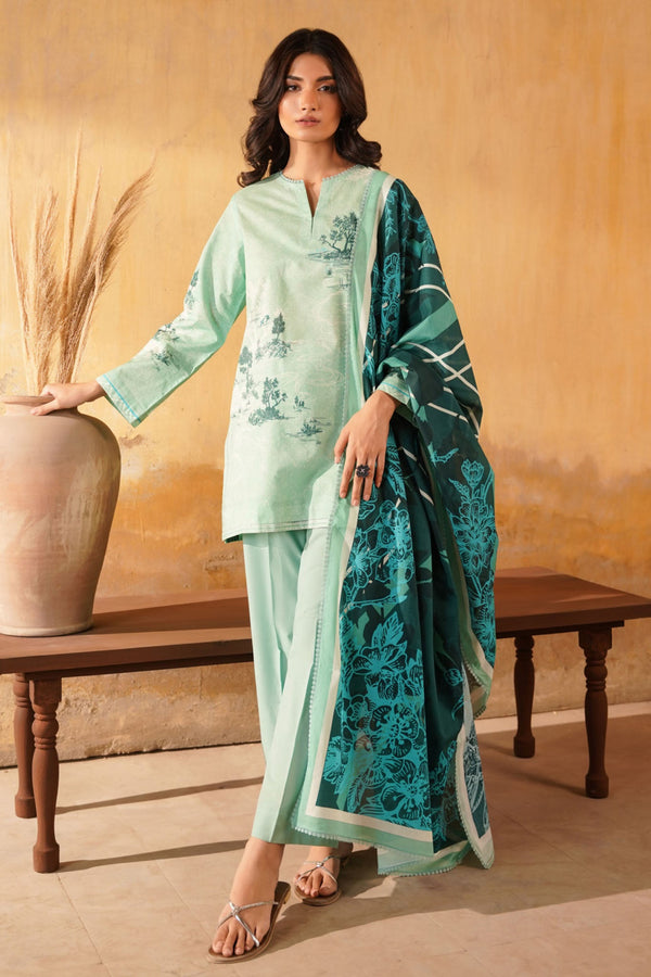Selene By Sahar Unstitched 3 Piece Printed Lawn Vol-02 Collection'2025-CL-V2-S25-09 - Mint
