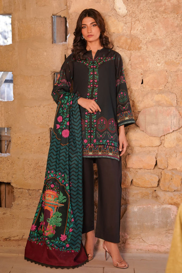 Selene By Sahar Unstitched 3 Piece Printed Lawn Vol-02 Collection'2025-CL-V2-S25-04 - Black