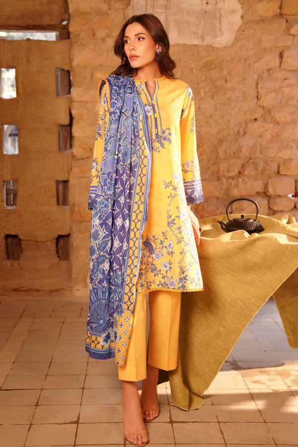 Selene By Sahar Unstitched 3 Piece Printed Lawn Vol-02 Collection'2025-CL-V2-S25-05 - Yellow