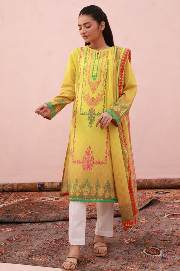 Zellbury Stitched 2 Piece Summer Lawn Collection'2025-WPS-2058 - Yellow