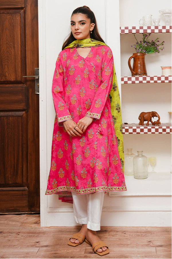 Zellbury Stitched 2 Piece Summer Lawn Collection'2025-WPS-2066 - Magenta