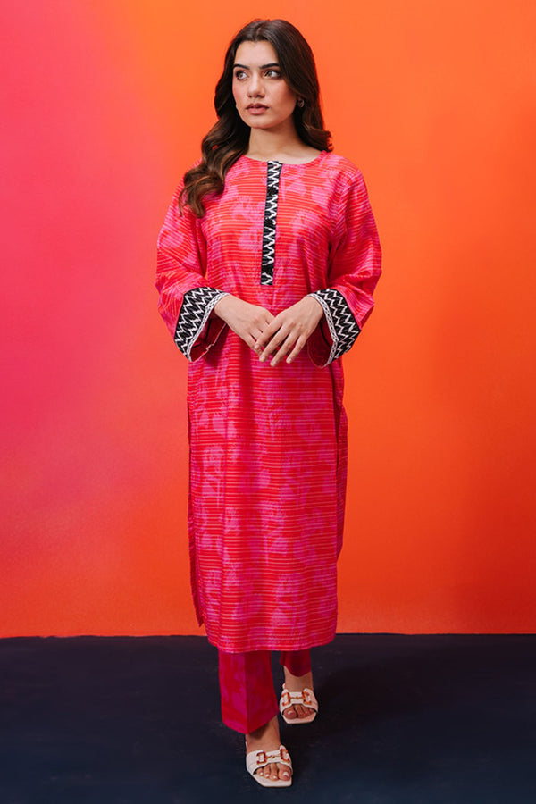 Zellbury Stitched 2 Piece Summer Lawn Collection'2025-WPS-2087 - Magenta