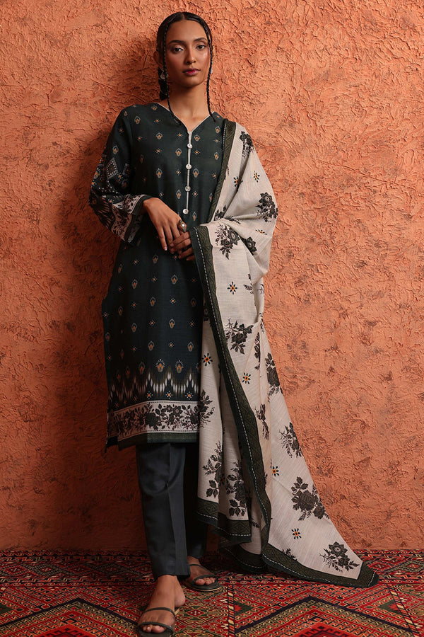 Zellbury Stitched 3 Piece Khaddar Winter Collection'2024-WPW-542