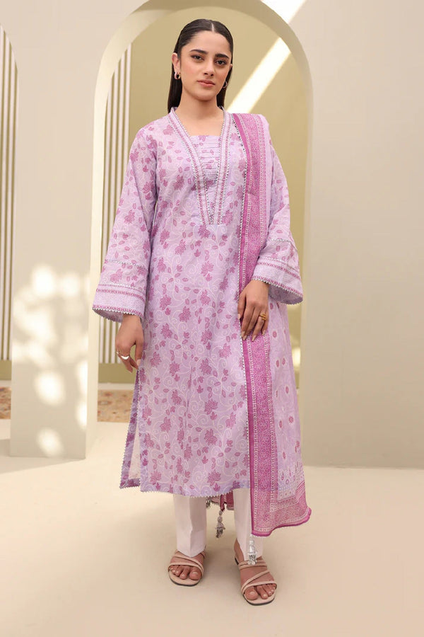 Zellbury Unstitched 2 Piece Summer Lawn Vol-03 Collection'2025-WUS-0301 - Pink