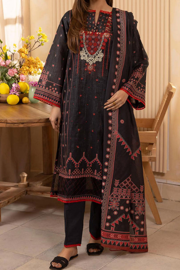 Zellbury Unstitched 2 Piece Digital Printed & Emb Lawn Vol-03 Collection'2024-WU-034