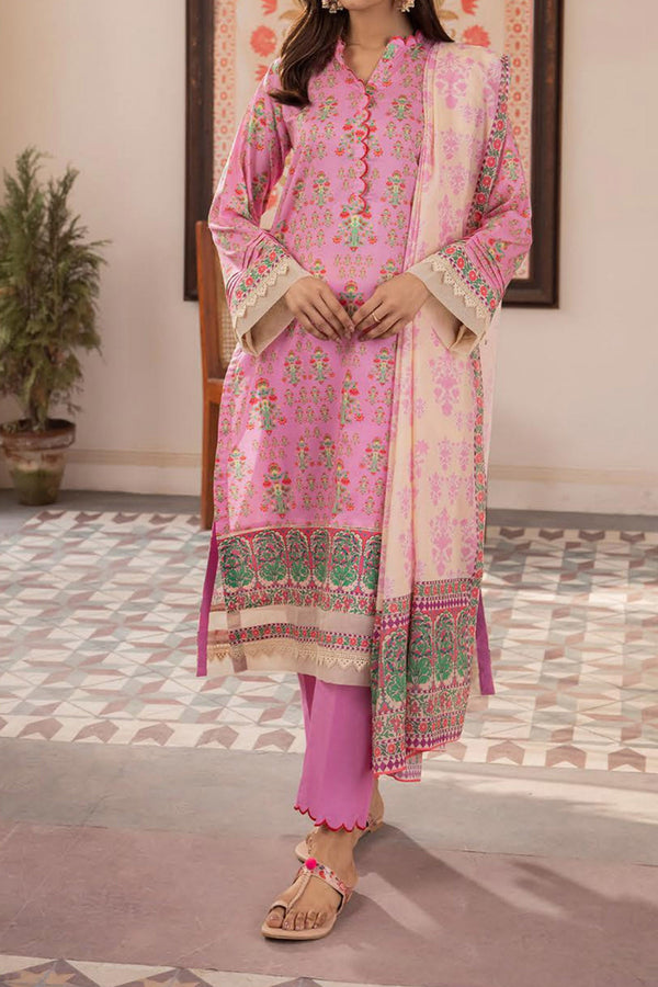 Zellbury Unstitched 3 Piece Digital Printed & Emb Lawn Vol-03 Collection'2024-WU-070