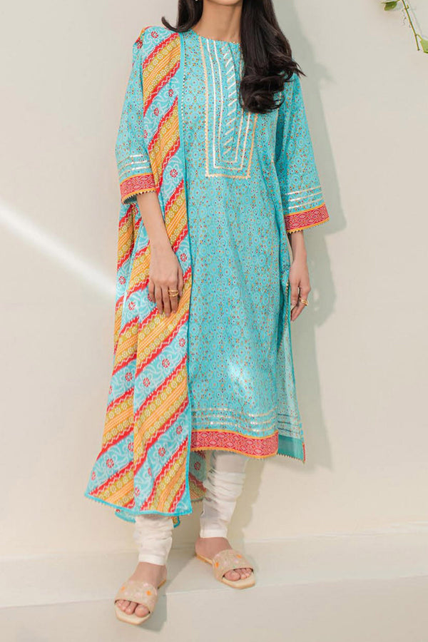 Zellbury Unstitched 2 Piece Digital Printed & Emb Lawn Vol-03 Collection'2024-WU-158