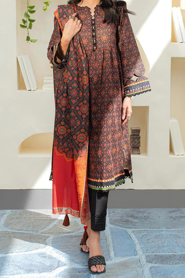 Zellbury Unstitched 2 Piece Digital Printed & Emb Lawn Vol-03 Collection'2024-WU-652