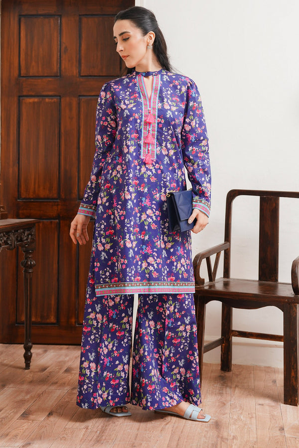 Zellbury Unstitched 2 Piece Digital Printed & Embroidered Cambric Collection'2024-WU-012