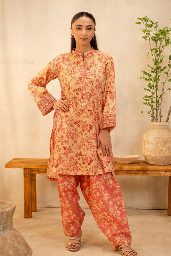Zellbury Unstitched 2 Piece Summer Lawn Vol-02 Collection'2025-WUS-0014 -  Peach
