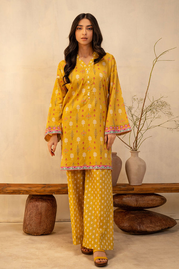 Zellbury Unstitched 2 Piece Summer Collection'2025-WUS-0019 - Mustard