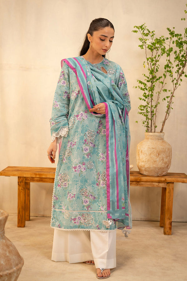 Zellbury Unstitched 2 Piece Summer Collection'2025-WUS-0021 - Sky Blue