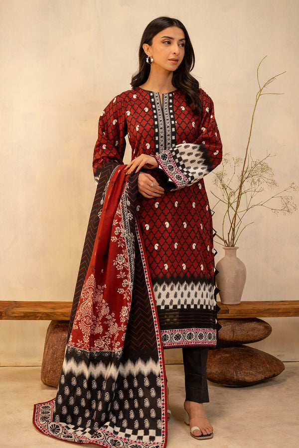 Zellbury Unstitched 2 Piece Summer Lawn Vol-02 Collection'2025-WUS-0024 -  Maroon