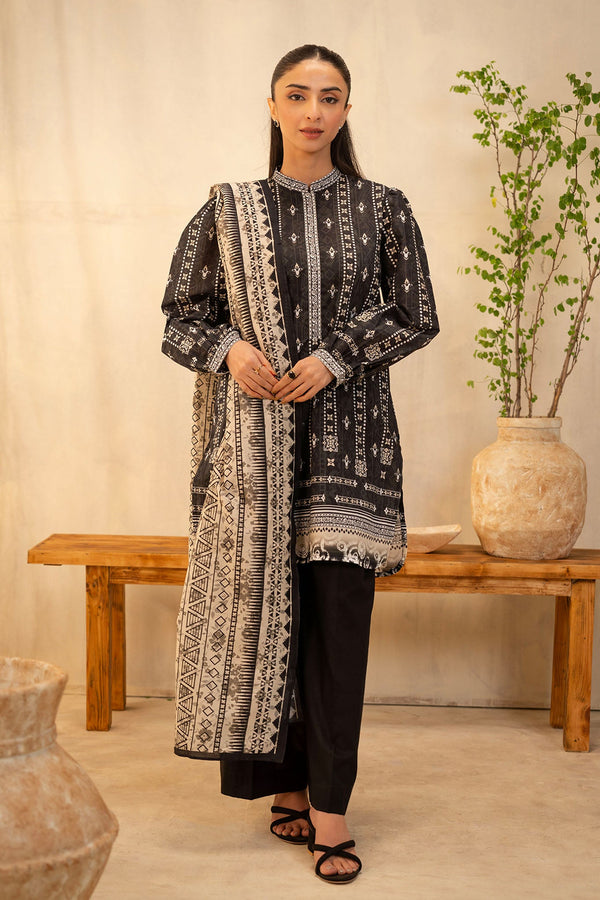 Zellbury Unstitched 3 Piece Summer Collection'2025-WUS-0041 - Black