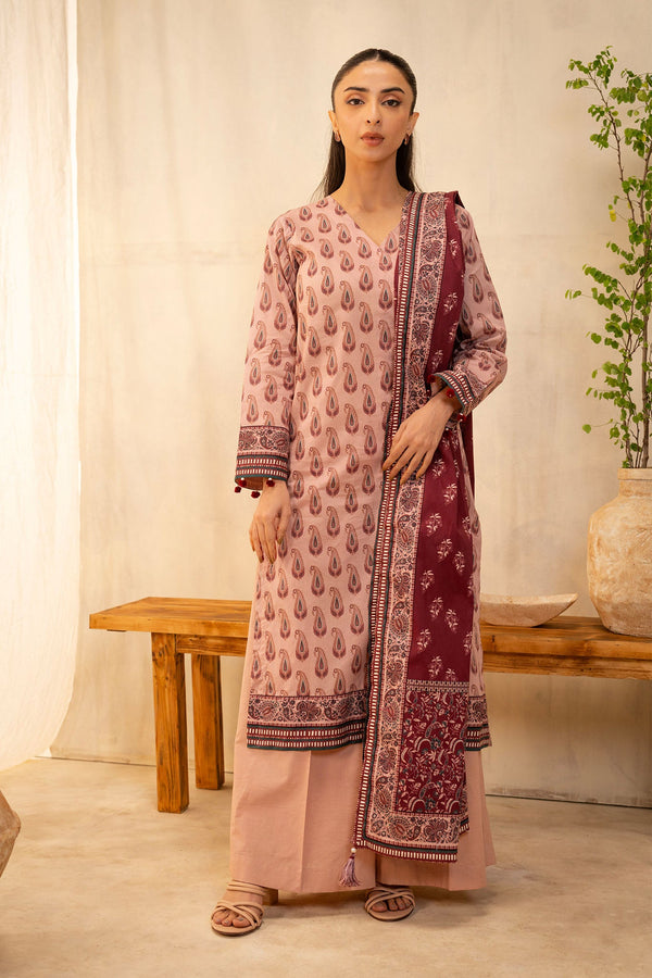Zellbury Unstitched 3 Piece Summer Lawn Vol-02 Collection'2025-WUS-0045 -  Mauve
