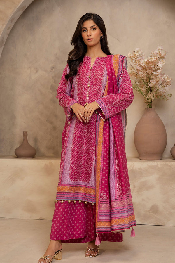 Zellbury Unstitched 3 Piece Summer Lawn Vol-02 Collection'2025-WUS-0057 -  Magenta