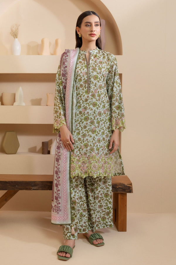 Zellbury Unstitched 3 Piece Summer Lawn Vol-03 Collection'2025-WUS-0061 - Mint