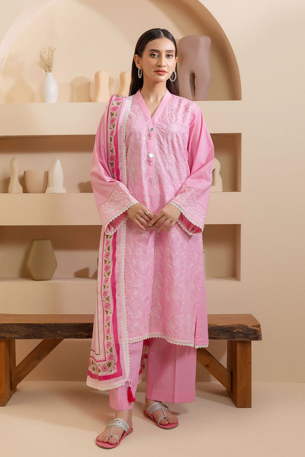 Zellbury Unstitched 3 Piece Summer Collection'2025-WUS-0067 - Pink