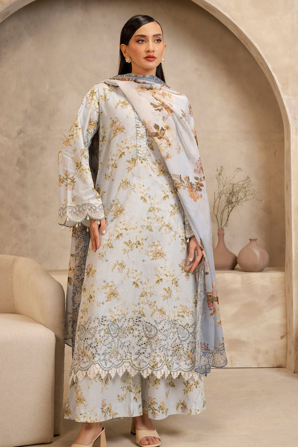 Zellbury Unstitched 3 Piece Summer Lawn Vol-02 Collection'2025-WUS-0075 -  Off White