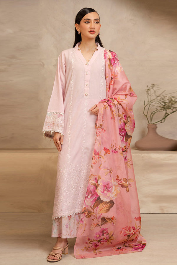 Zellbury Unstitched 3 Piece Summer Lawn Vol-03 Collection'2025-WUS-0079 - Pink