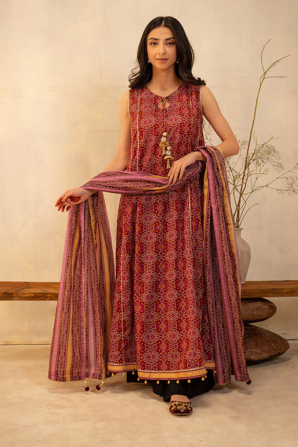 Zellbury Unstitched 2 Piece Summer Lawn Vol-02 Collection'2025-WUS-0081 -  Maroon