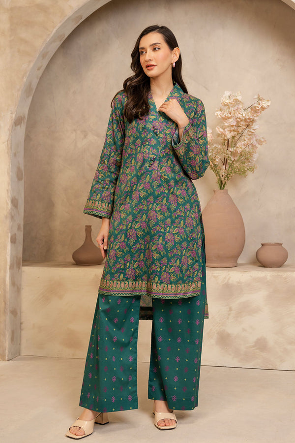 Zellbury Unstitched 2 Piece Summer Collection'2025-WUS-0091 - Dark Green