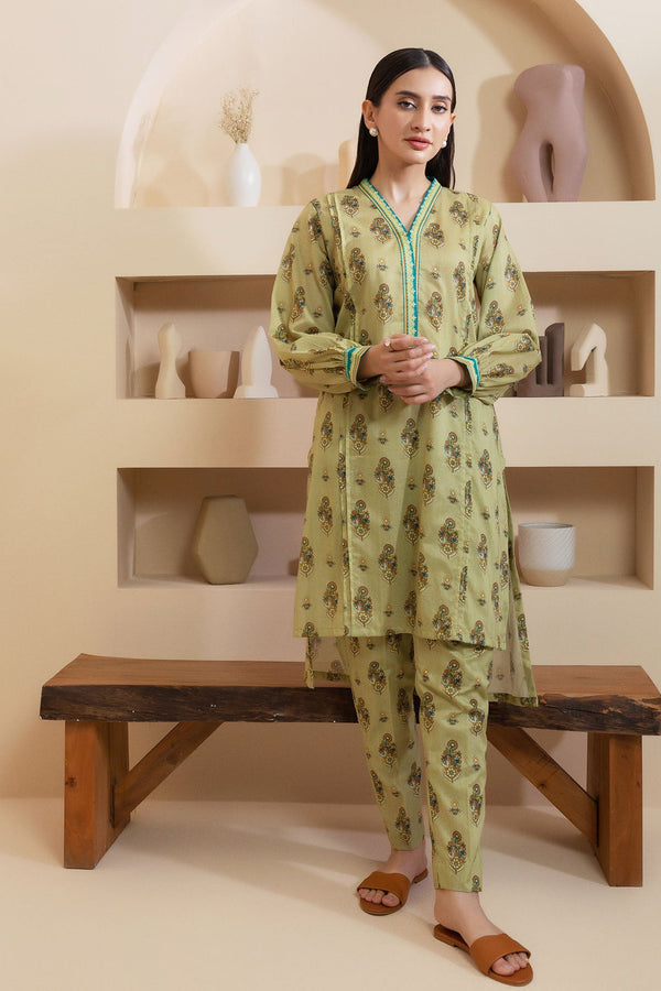 Zellbury Unstitched 2 Piece Summer Lawn Vol-02 Collection'2025-WUS-0094 -  Olive