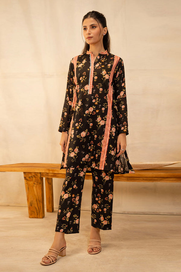 Zellbury Unstitched 2 Piece Summer Lawn Vol-03 Collection'2025-WUS-0100 - Black