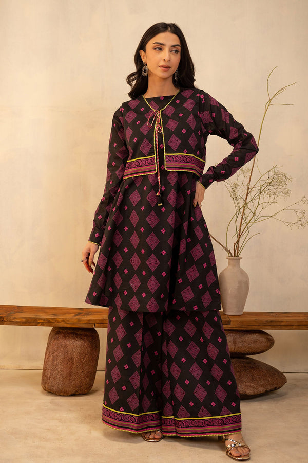 Zellbury Unstitched 2 Piece Summer Lawn Vol-02 Collection'2025-WUS-0102 -  Black
