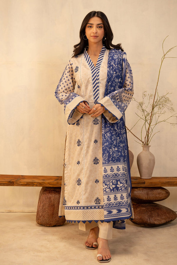 Zellbury Unstitched 2 Piece Summer Lawn Vol-02 Collection'2025-WUS-0106 -  Off White