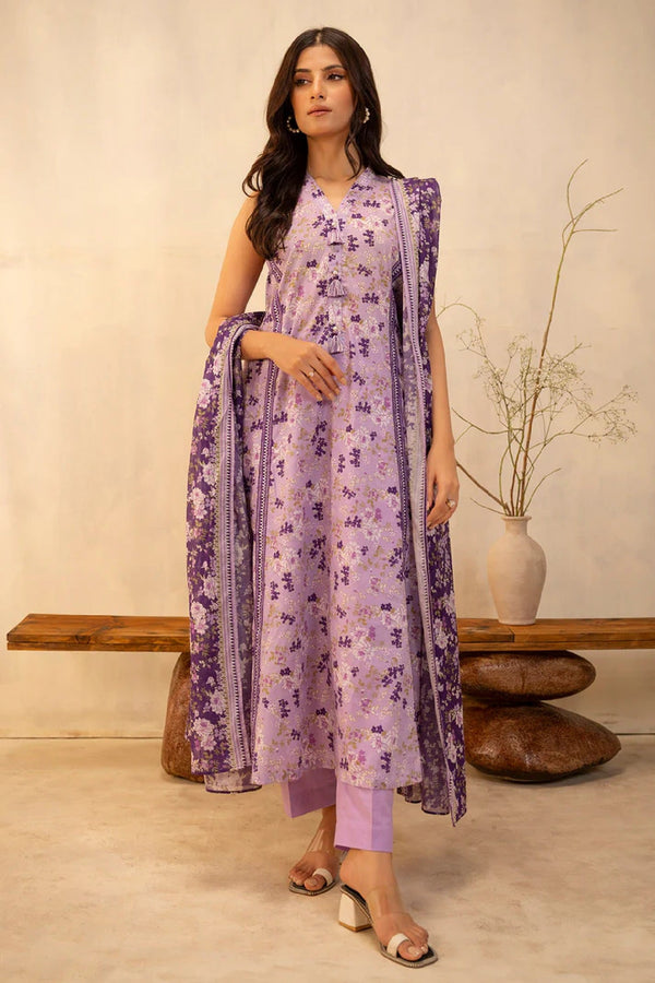 Zellbury Unstitched 3 Piece Summer Lawn Vol-03 Collection'2025-WUS-0109 - Lilac