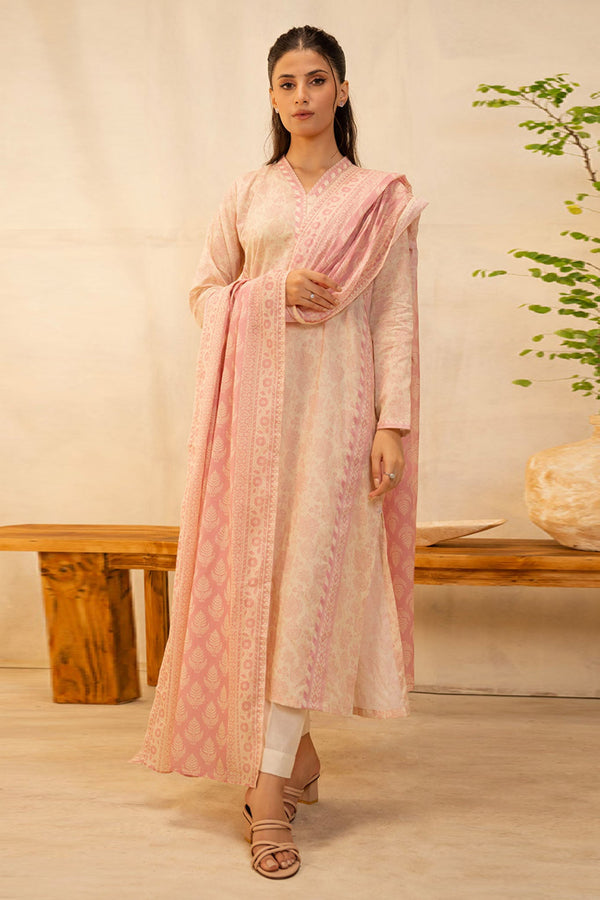 Zellbury Unstitched 3 Piece Summer Lawn Vol-03 Collection'2025-WUS-0110 - Pink