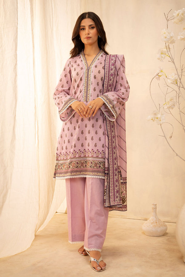 Zellbury Unstitched 3 Piece Summer Collection'2025-WUS-0117 - Mauve