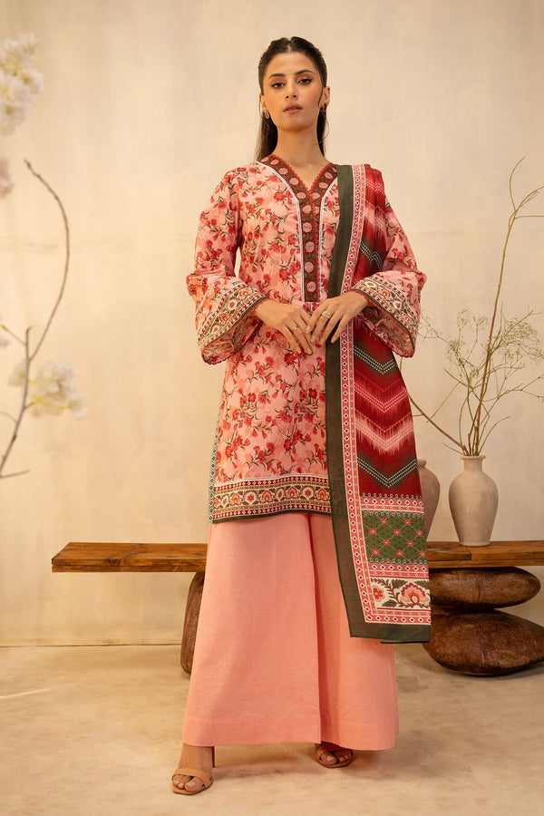 Zellbury Unstitched 3 Piece Summer Lawn Vol-02 Collection'2025-WUS-0118 -  Pink