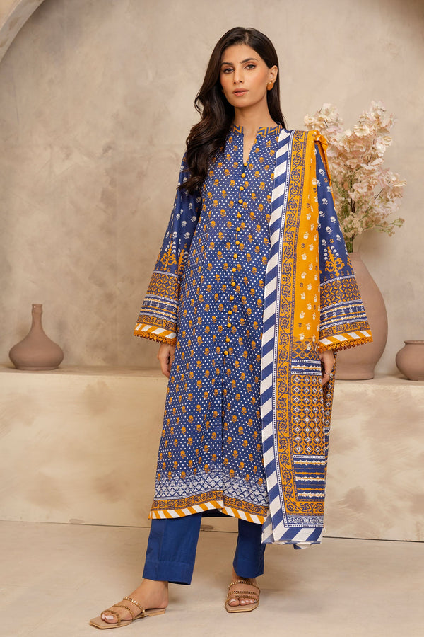 Zellbury Unstitched 3 Piece Summer Lawn Vol-02 Collection'2025-WUS-0120 -  Blue