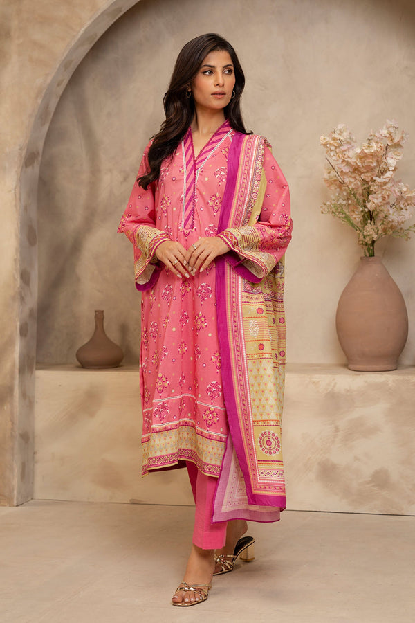 Zellbury Unstitched 3 Piece Summer Collection'2025-WUS-0122 - Pink