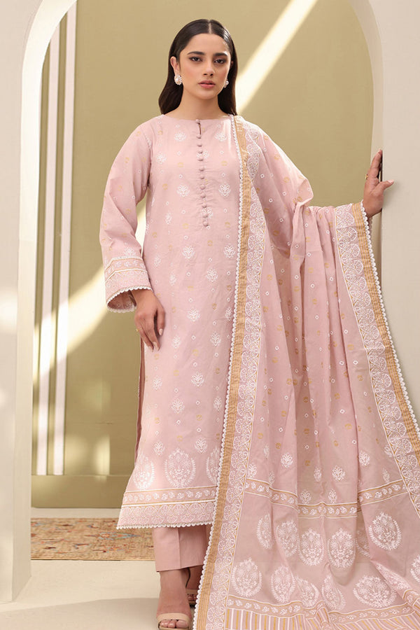 Zellbury Unstitched 3 Piece Summer Lawn Vol-03 Collection'2025-WUS-0131 - Pink