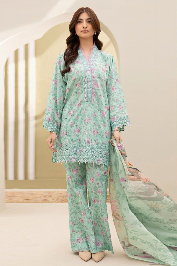 Zellbury Unstitched 3 Piece Lawn Vol-04 Collection'2025-WUS-0149 - Sky