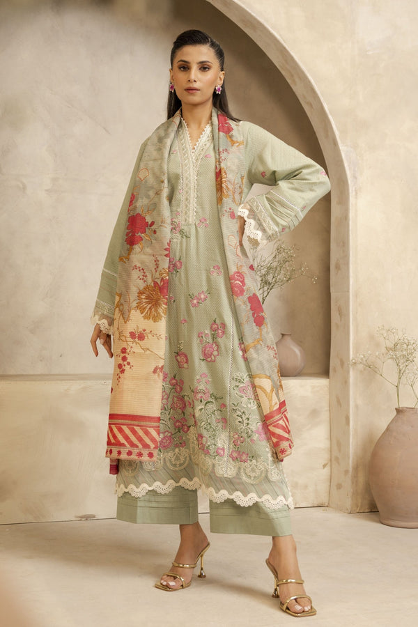 Zellbury Unstitched 3 Piece Summer Lawn Vol-03 Collection'2025-WUS-0150 - Olive