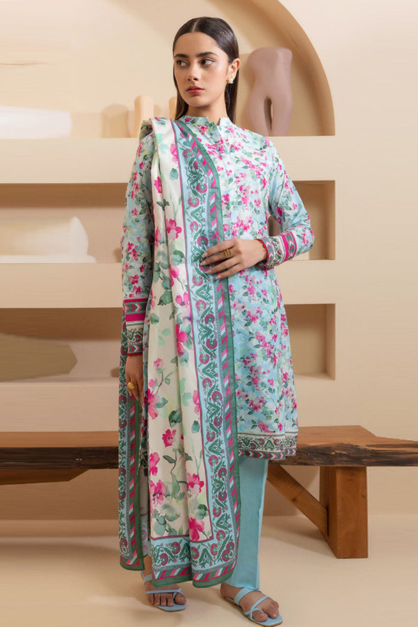 Zellbury Unstitched 3 Piece Summer Lawn Vol-03 Collection'2025-WUS-0190 - Sky Blue